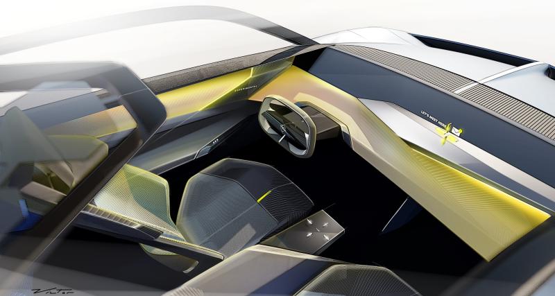Opel Experimental (2023) : immersion semi-virtuelle dans le concept électrique - Projection numérique