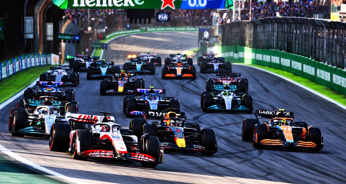 Le grille de départ de la course sprint du GP du Brésil de F1, Norris coiffe Verstappen