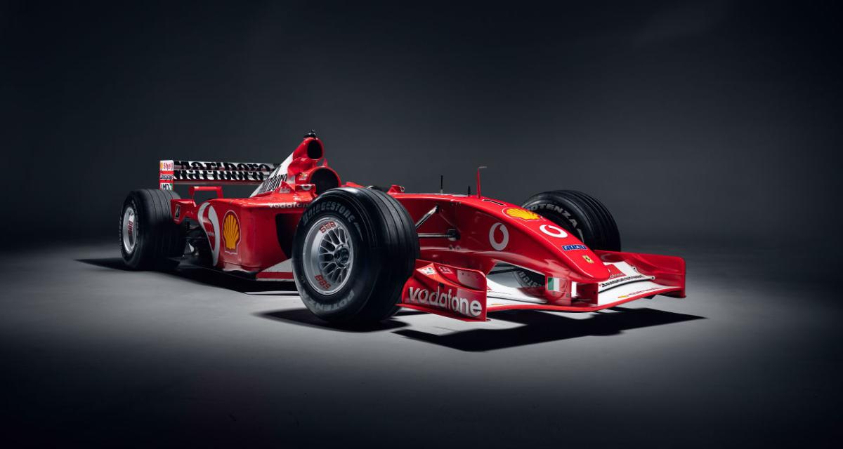 Pilotée par Michael Schumacher en 2002, cette F1 de la Scuderia Ferrari est à vendre