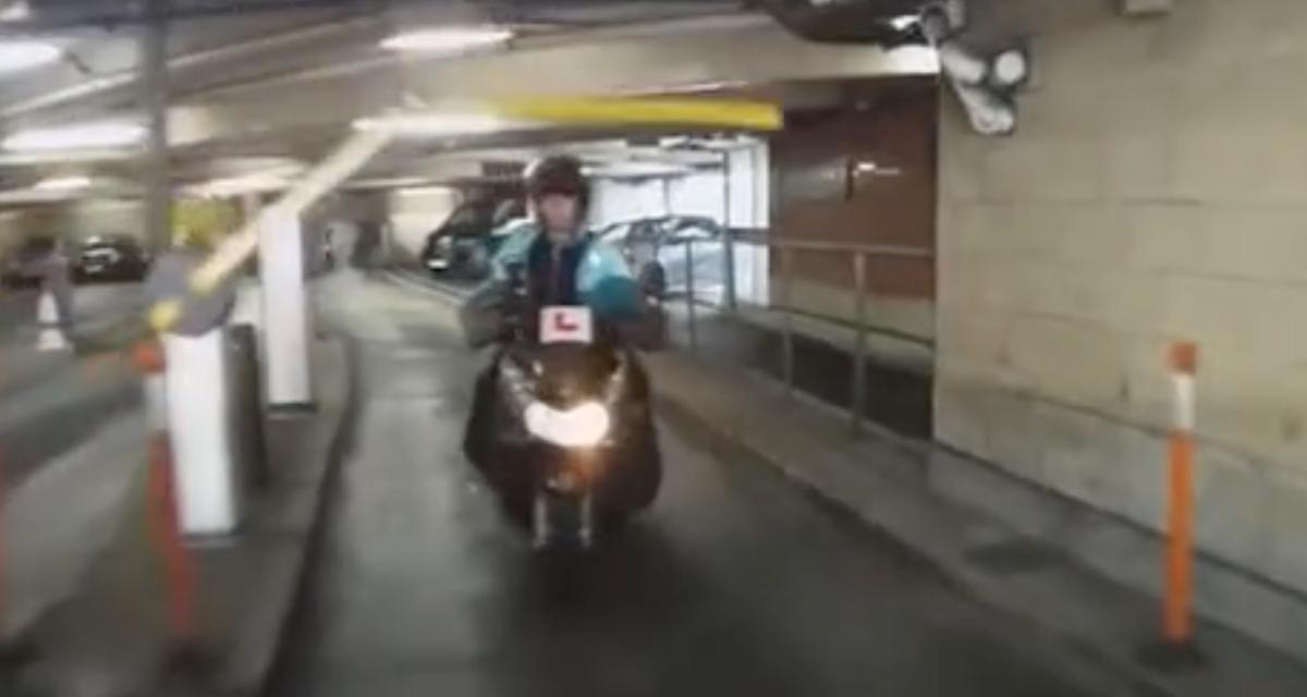 VIDEO - Cet apprenti motard a encore beaucoup à apprendre...