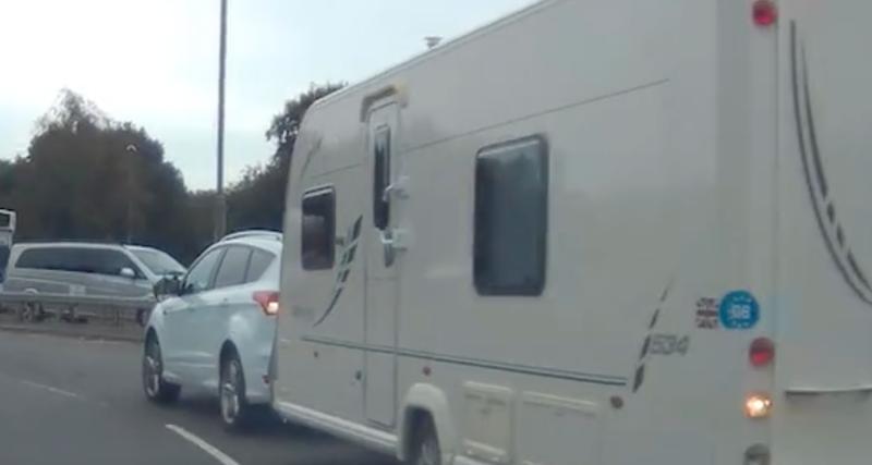  - VIDEO - Ce camping-car coupe la route d’un autre conducteur, l’accrochage est évité de peu