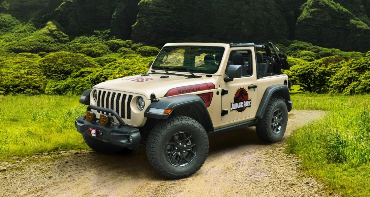 Ce pack d'autocollants permet de customiser sa Jeep aux couleurs de Jurassic Park