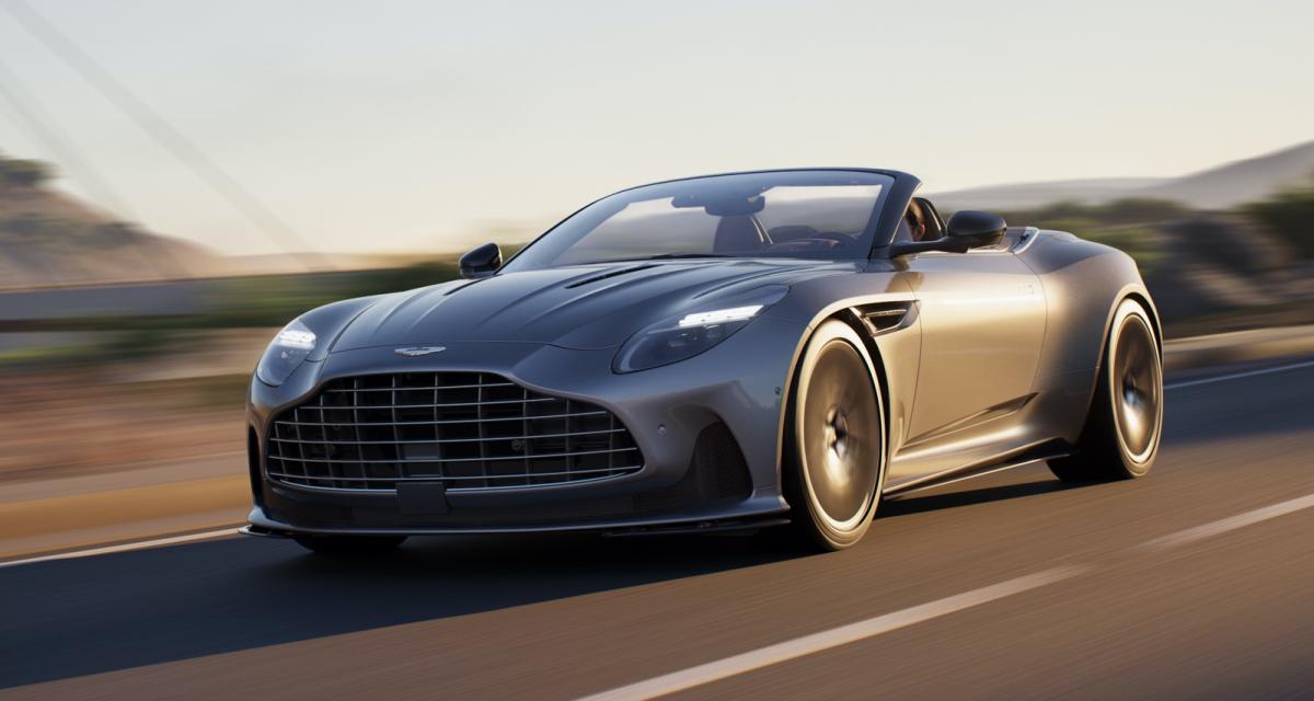 Aston Martin DB12 Volante (2023) : l'élégant coupé tombe le haut sans compromettre ses performances