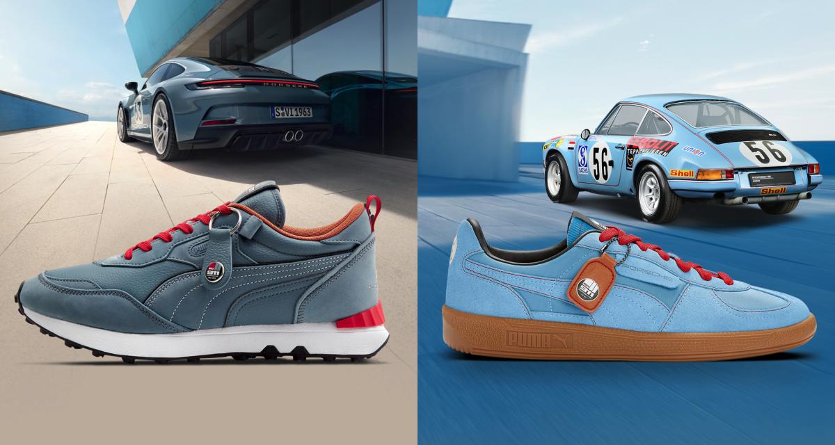 Imaginées par Puma, ces paires de sneakers rendent hommage à la Porsche 911