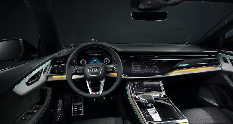 Audi Q8 restylé (2023) : le SUV coupé évolue légèrement, son prix est en hausse - Audi Q8 restylé (2023)
