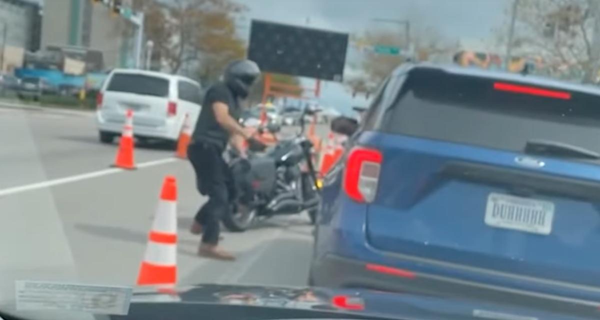 Altercation musclée entre un motard et un automobiliste, c'est la police qui désamorce la situation