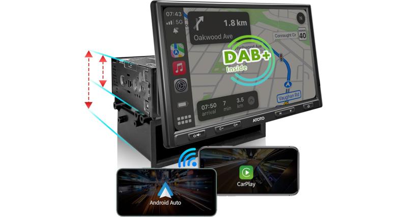 - Un autoradio CarPlay avec écran 10 pouces à prix attractif chez Atoto