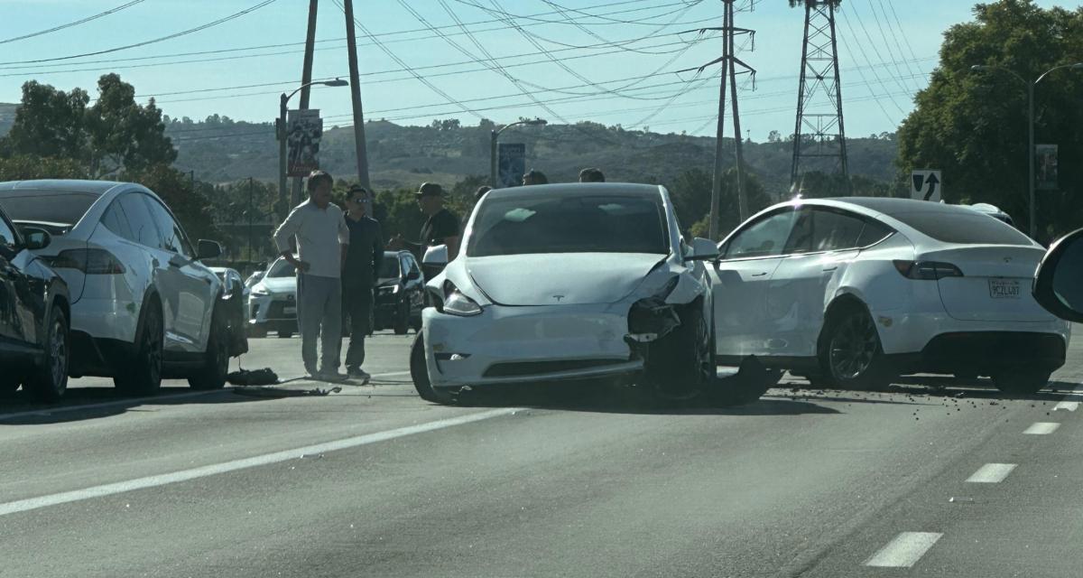 Accident à trois : c'est la Tesla qui est en tort, mais laquelle ?
