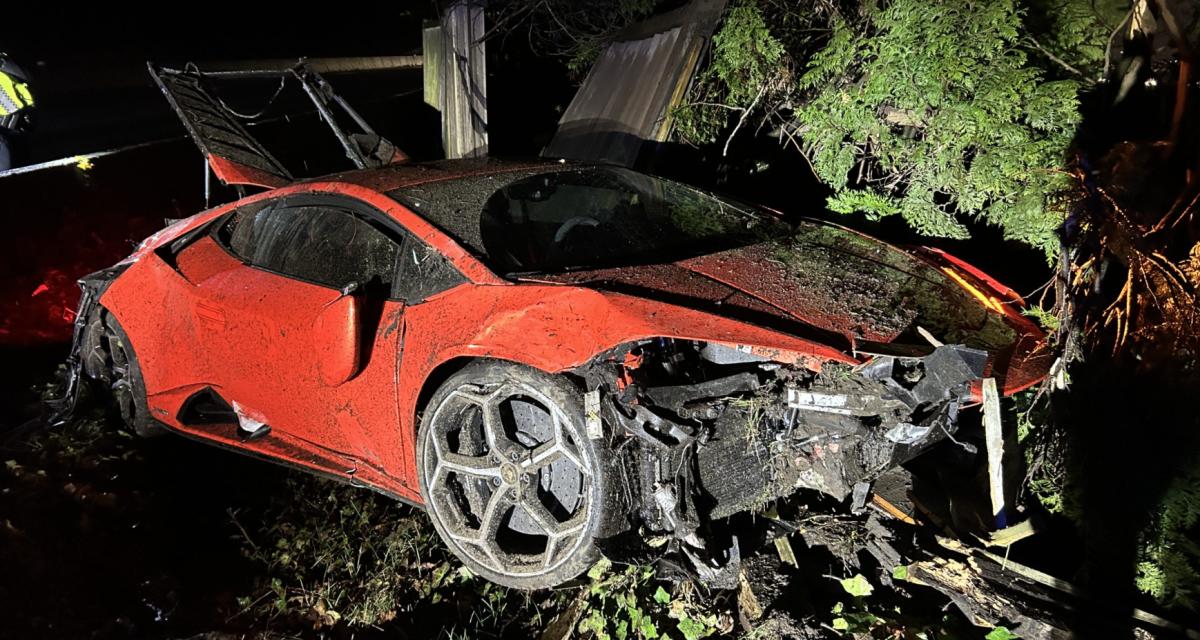 Une Lamborghini retrouvée complètement emboutie, le conducteur en tort n'avait que 13 ans