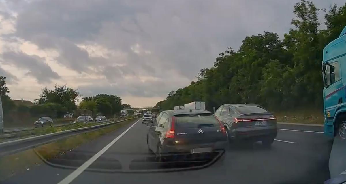 VIDEO - Deux chauffards font la course sur l'autoroute A3, l'un d'entre eux finit dans le décor !