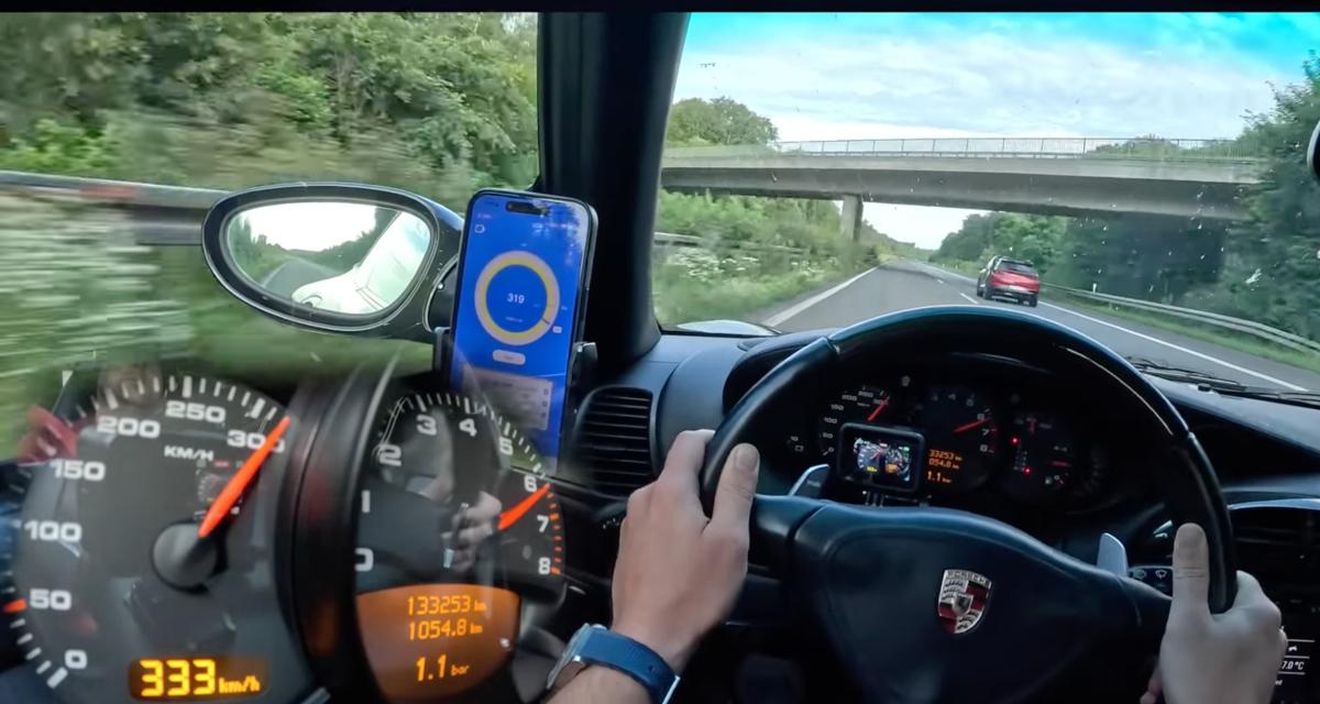 VIDEO - À plus de 330 km/h, cette Porsche 996 Turbo modifiée s'envoie en enfer sur l'autobahn