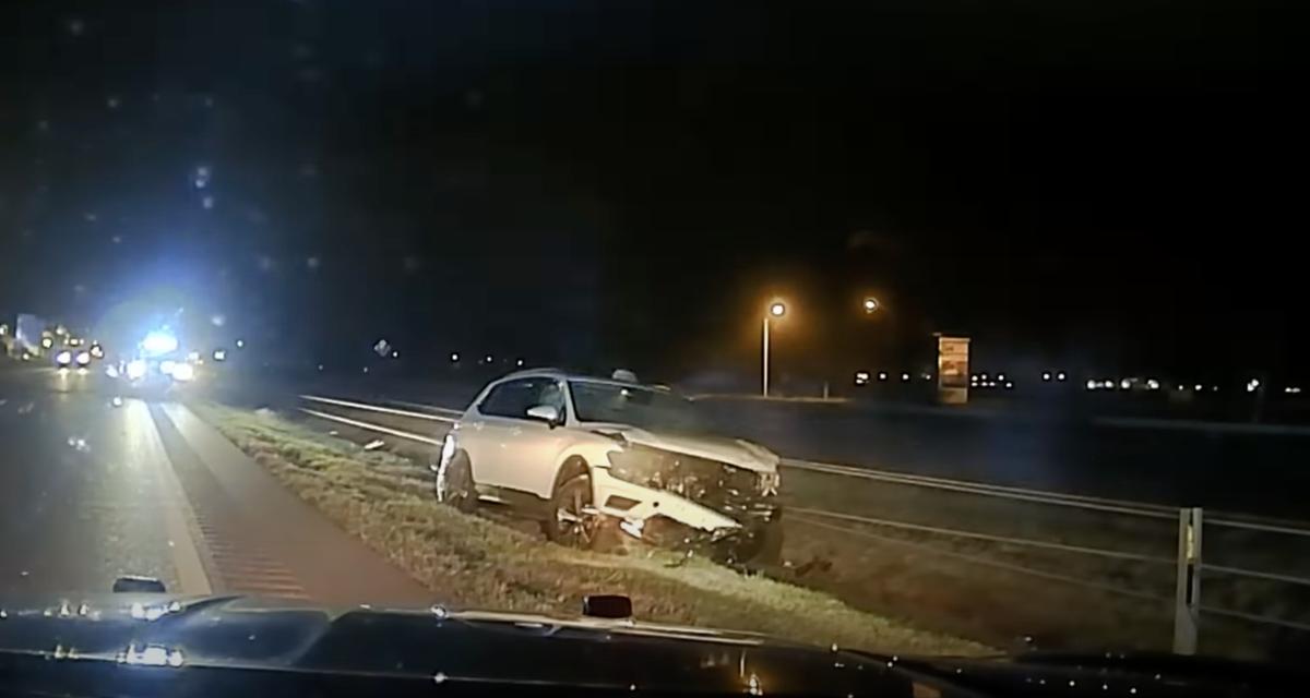 À près de 200 km/h pour éviter la panne d'essence, l'automobiliste finit dans le décor après une course-poursuite avec la police