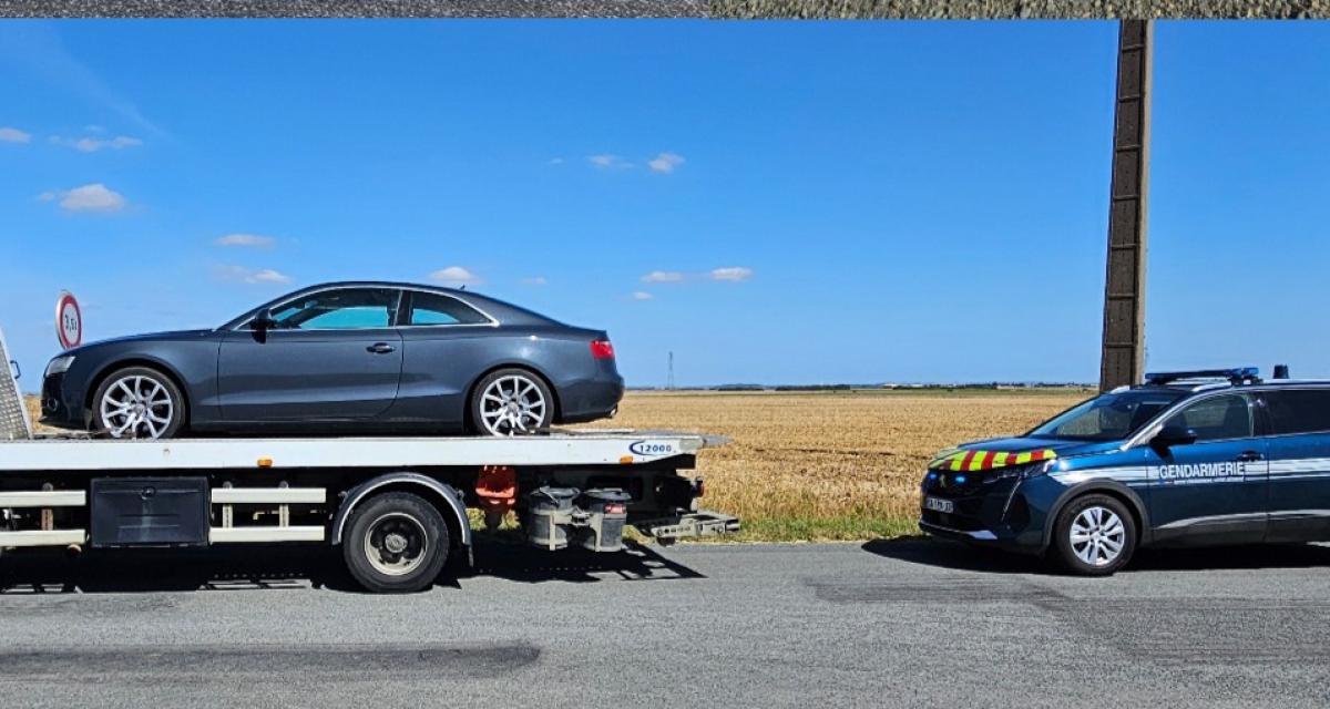 En grand excès de vitesse car il a envie ... d'aller aux toilettes !