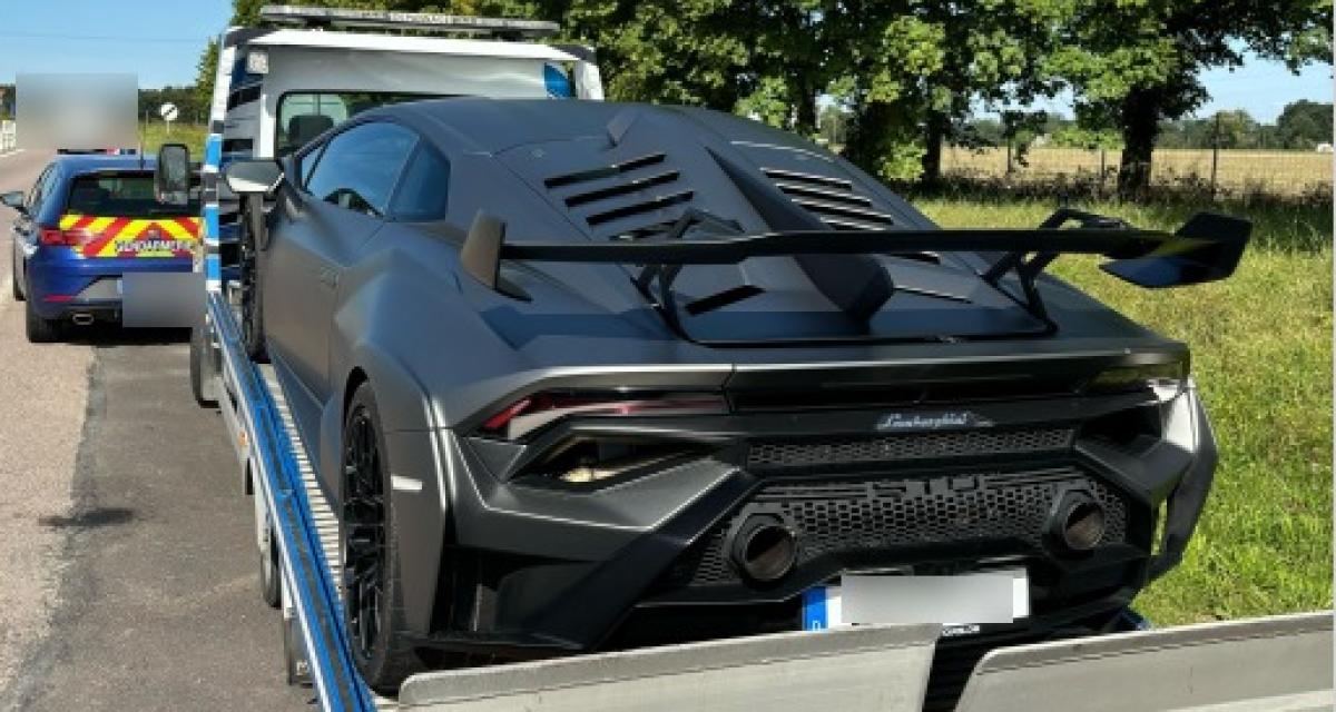 Belle prise des gendarmes : une Lamborghini Huracan saisie après un grand excès de vitesse