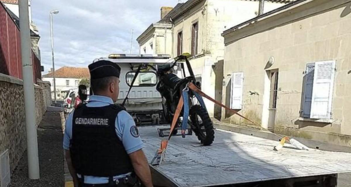 Un motard à vive allure voit sa moto partir à la fourrière