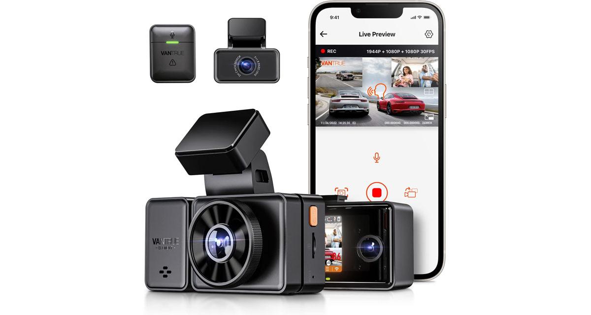 Un système dash cam à 3 caméras chez Vantrue