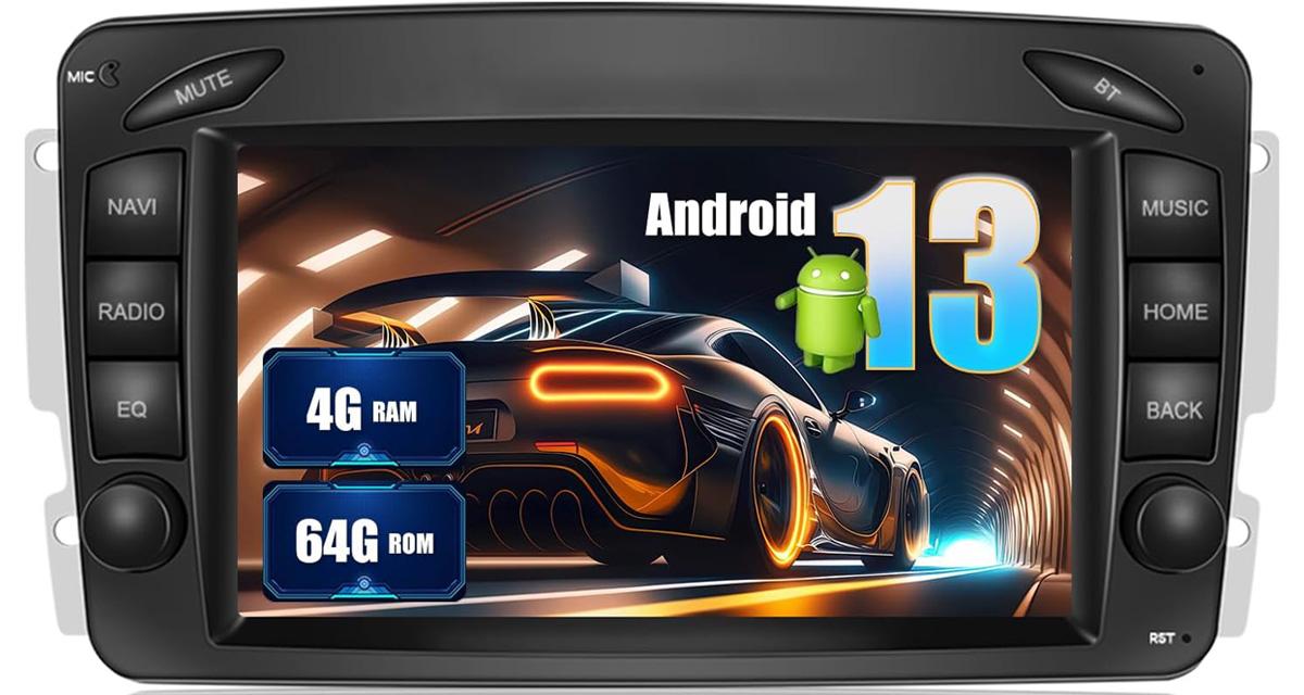 Sixwin propose un autoradio Android et CarPlay pour la Mercedes CLK W208