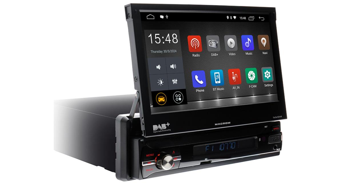 Macrom dévoile un autoradio Android avec écran motorisé