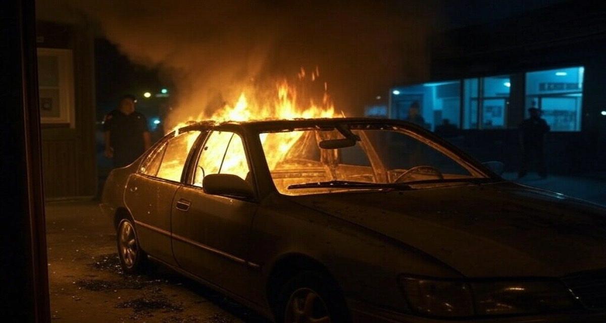 Course-poursuite infernale suite à un refus d'obtempérer : ils finissent en flammes dans la vitrine d'un bar !