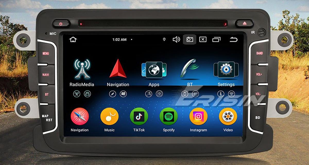 Erisin dévoile un autoradio high-tech connecté pour les Dacia de 2012 à 2020