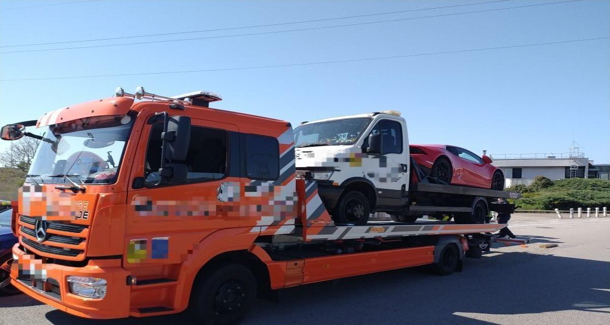 Sous stupéfiants, il vient remorquer une Lamborghini... et finit lui-même remorqué