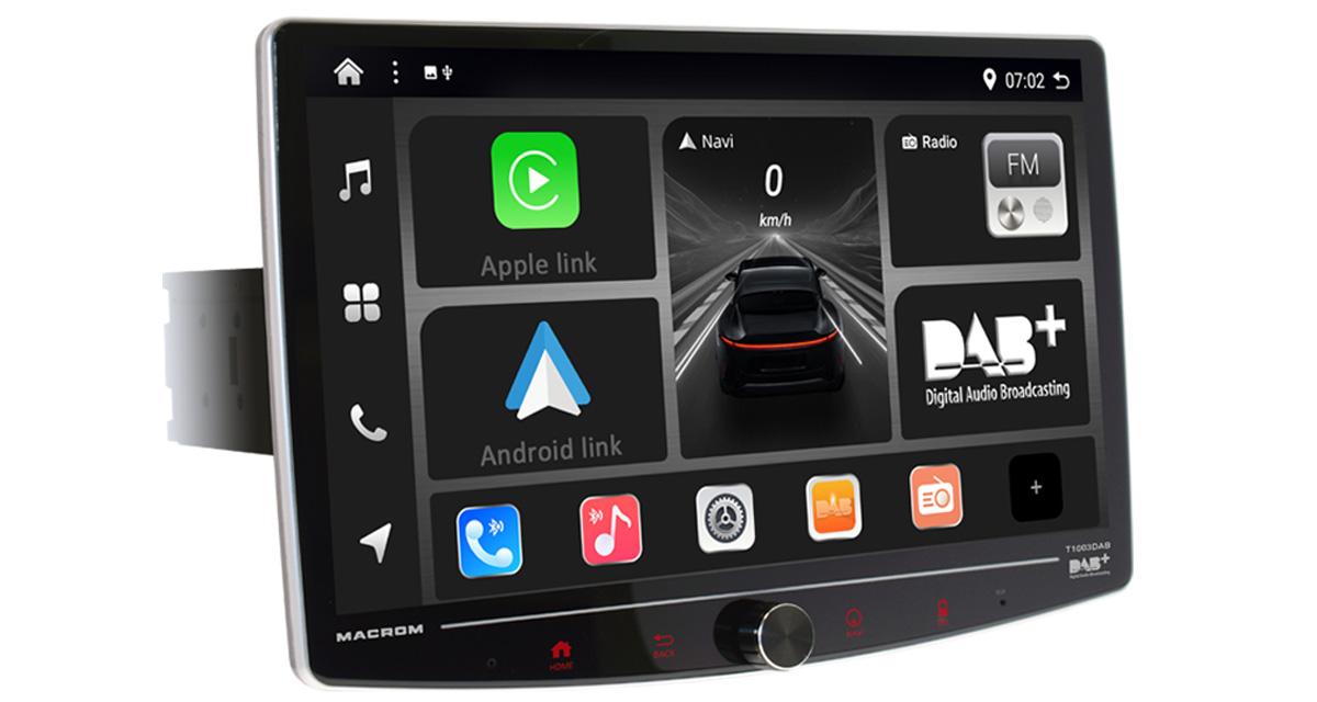 Macrom commercialise un nouvel autoradio CarPlay à grand écran