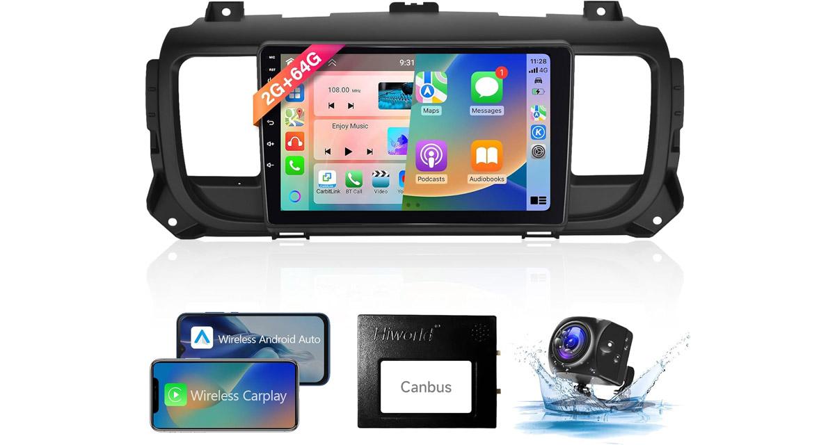 Hodozzy commercialise un autoradio CarPlay et Android Auto pour le Peugeot Expert