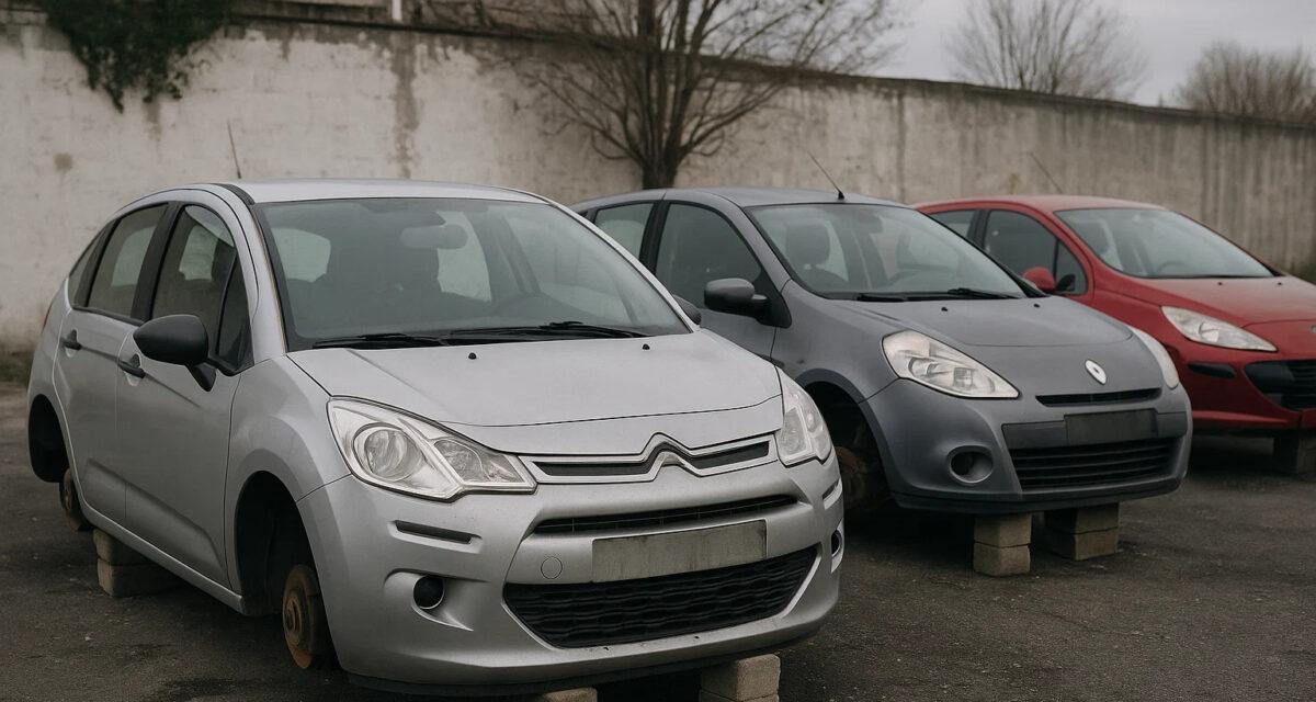 Réveil choc pour les habitants : sur un parking, des voitures retrouvées sans roues, déposées sur des parpaings