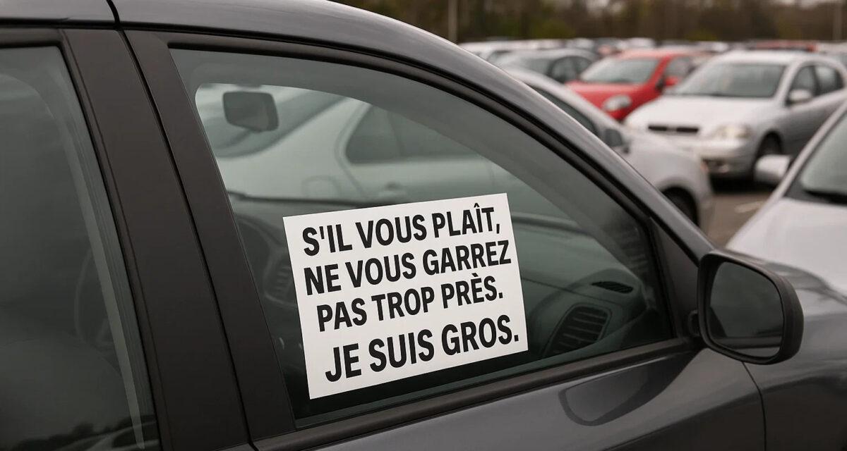 Le sticker insolite qui fait fuir les conducteurs trop collants dans les parkings