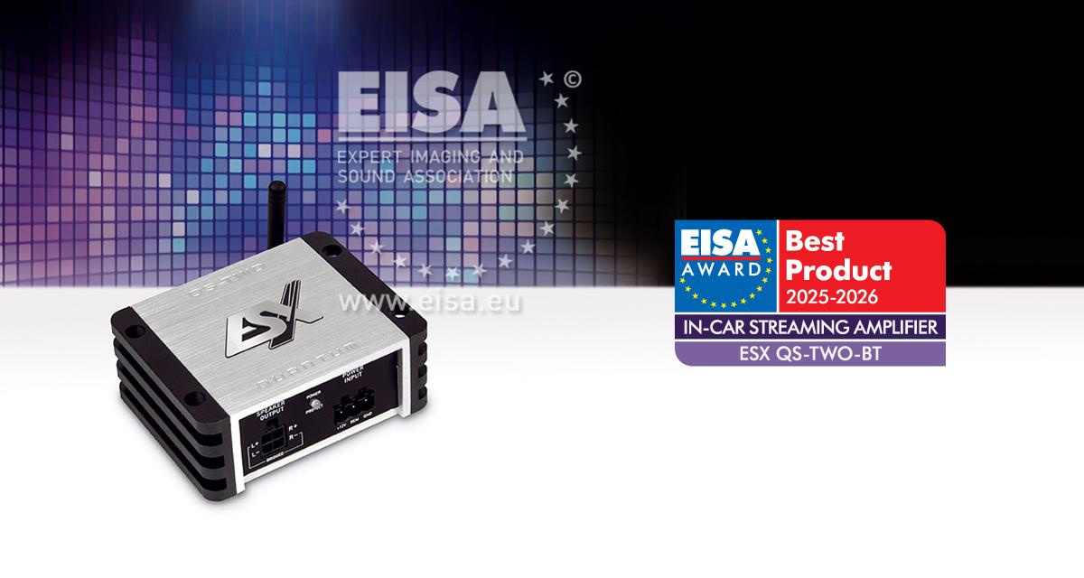 ESX remporte l'EISA 2025-2026 avec son mini ampli QS-TWO-BT