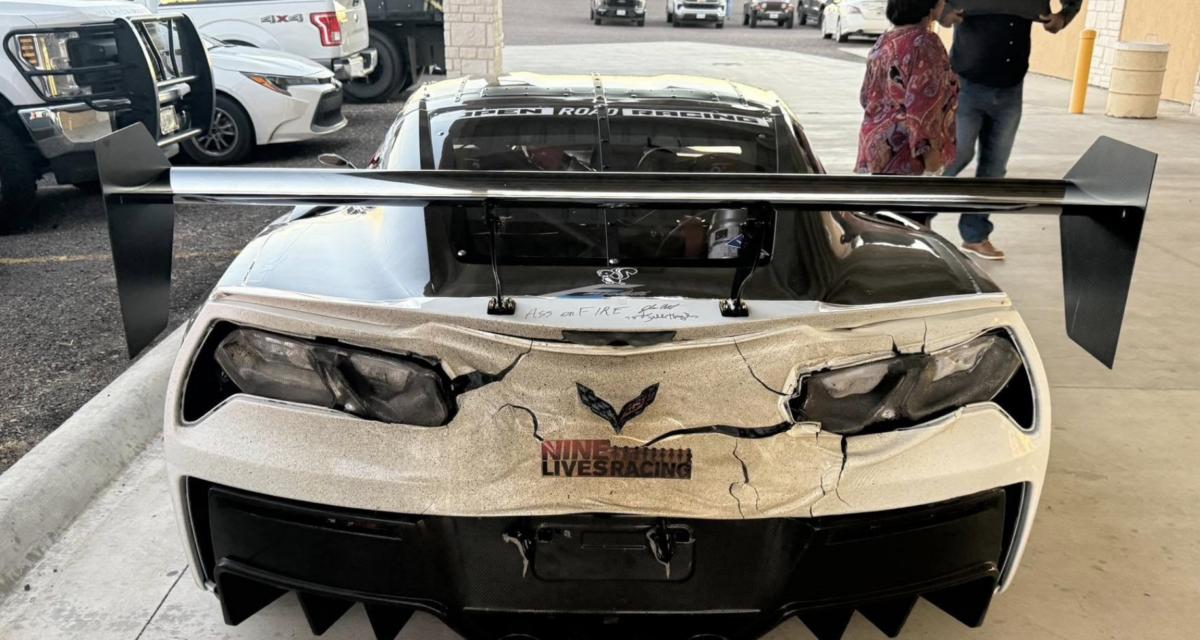 La chaleur d'une Corvette ZR1 fait fondre son pare-chocs arrière