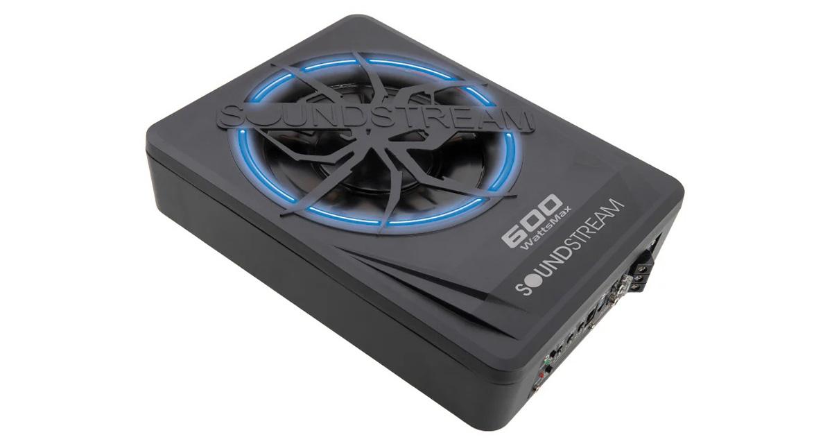 Son et lumière avec le nouveau caisson de grave extraplat Soundstream