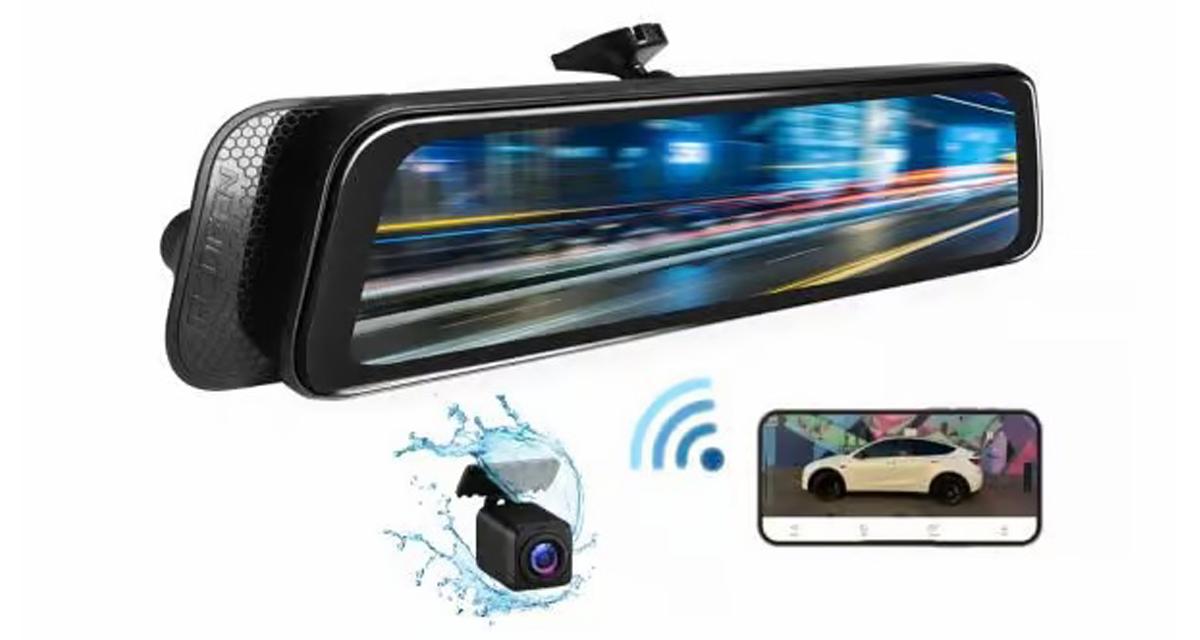 Un rétroviseur intérieur avec système dash cam chez Rydeen