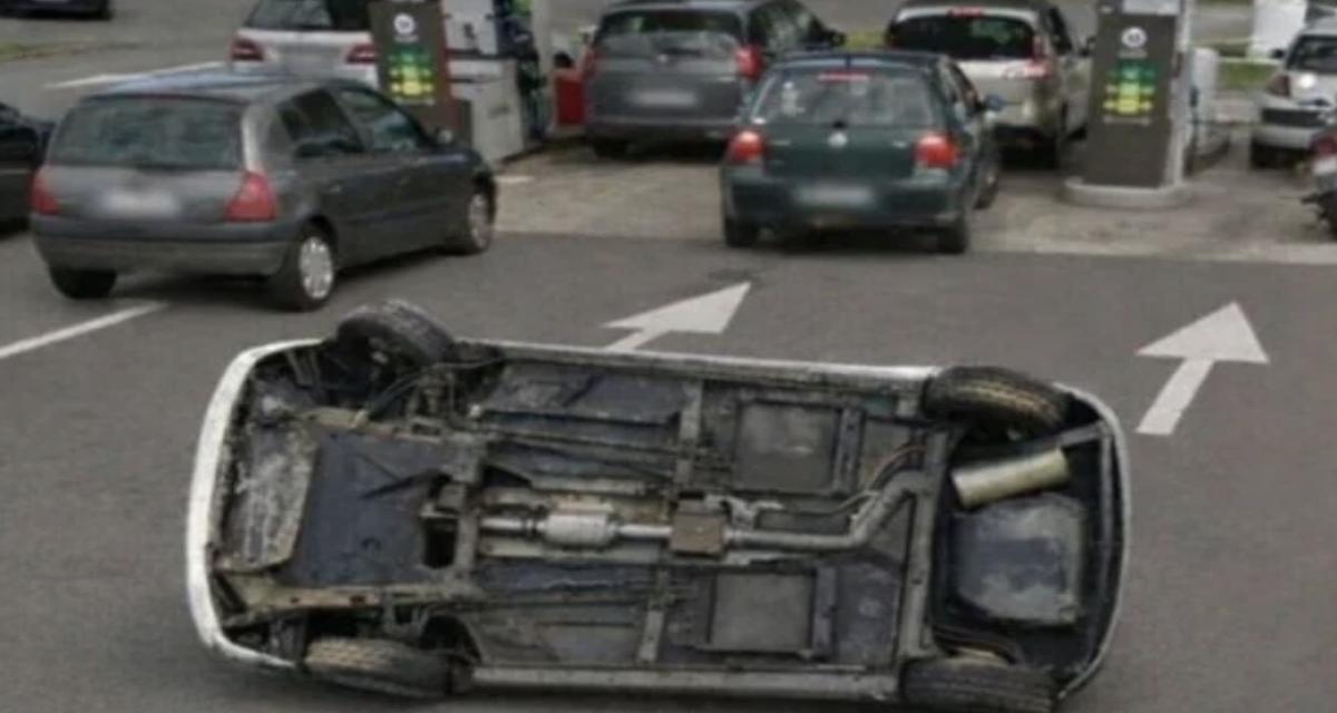 Face à la montée du prix de l'essence, cette voiture se retrouve « sur le cul » : littéralement