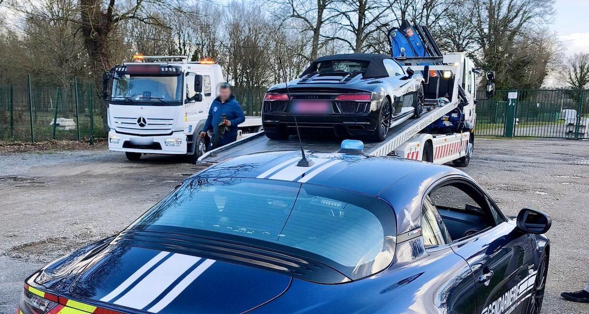 Le bolide arborait encore ses plaques roses : un novice au volant se fait flasher au-delà de la limite sur une Audi R8
