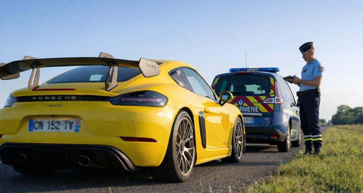 En Porsche et flashé à 180 km/h sur une route limitée à 80, il perd tout : permis retiré, voiture sur un plateau de dépanneuse et interdiction de conduire