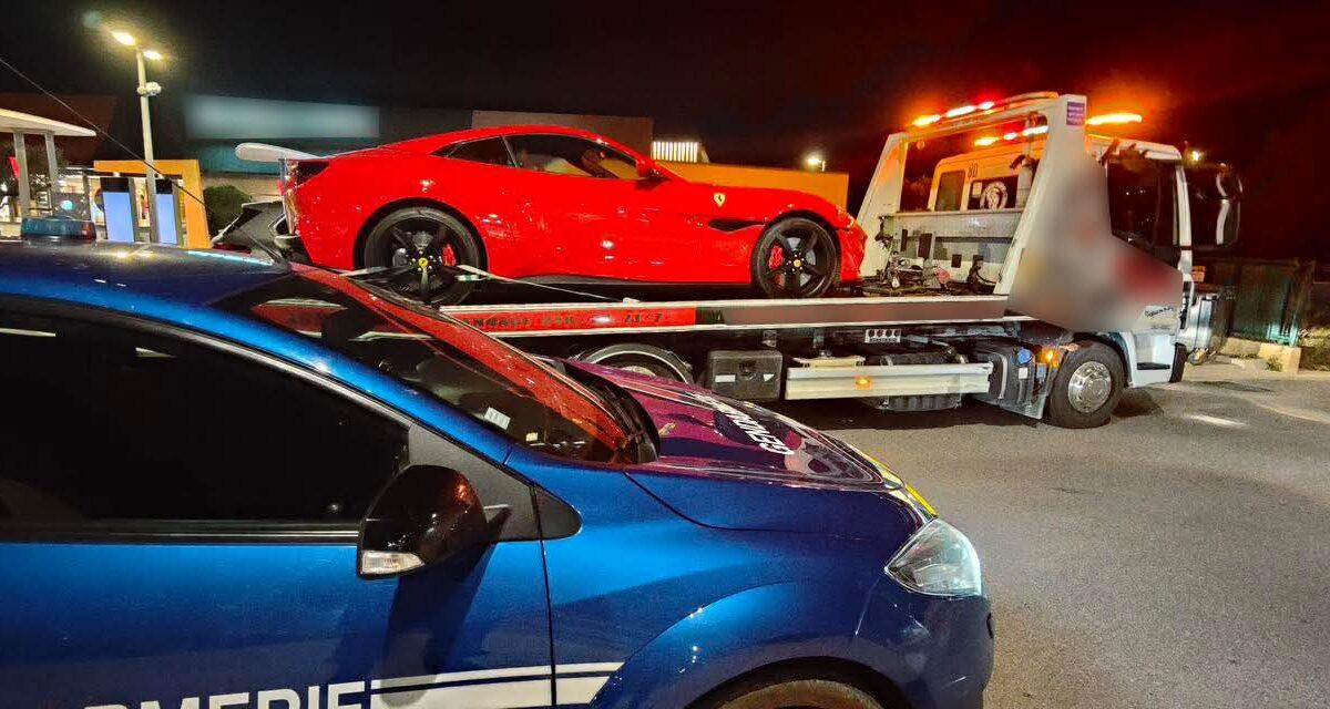 Ferrari flashée à 206 km/h avec un enfant à bord : les gendarmes stoppent une course folle et appliquent des sanctions immédiates