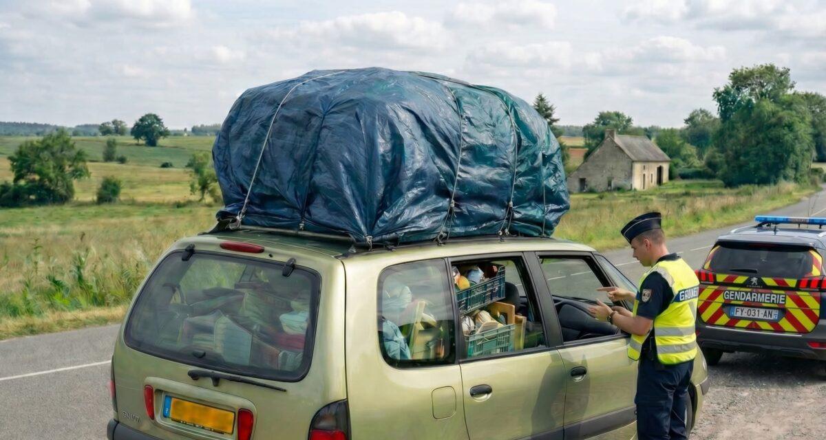 950 kg en trop dans un monospace : intercepté, son déménagement vire au fiasco avec immobilisation immédiate, amende salée et obligation de tout décharger sur place