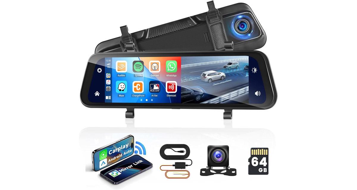 Hikity commercialise un rétroviseur avec caméra DVR et CarPlay