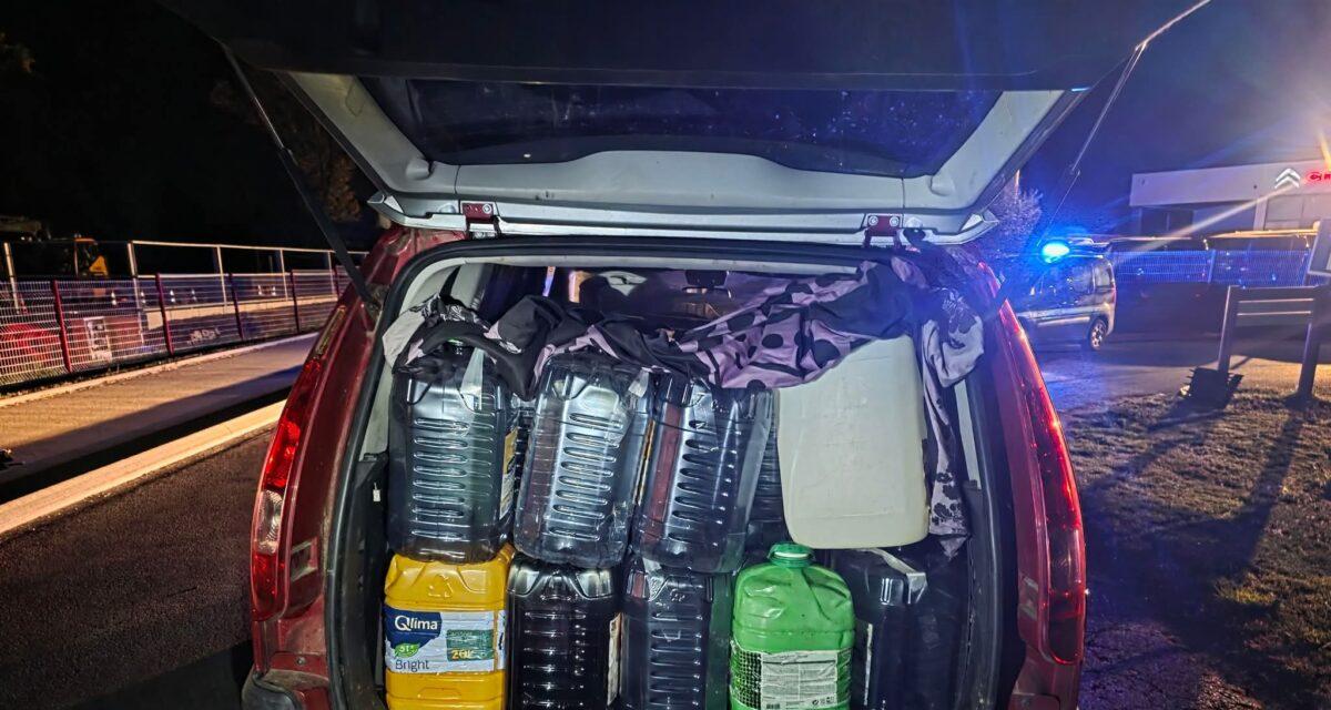 Il prépare un vol massif de carburant avec 60 bidons... une alarme le trahit en pleine nuit et les gendarmes le prennent en flagrant délit