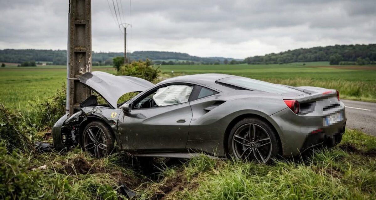 Il voulait un week-end inoubliable en louant une Ferrari... il l'a eu : il finit avec le véhicule contre un poteau, dans un fossé, et avec une facture en centaines de milliers d'euros
