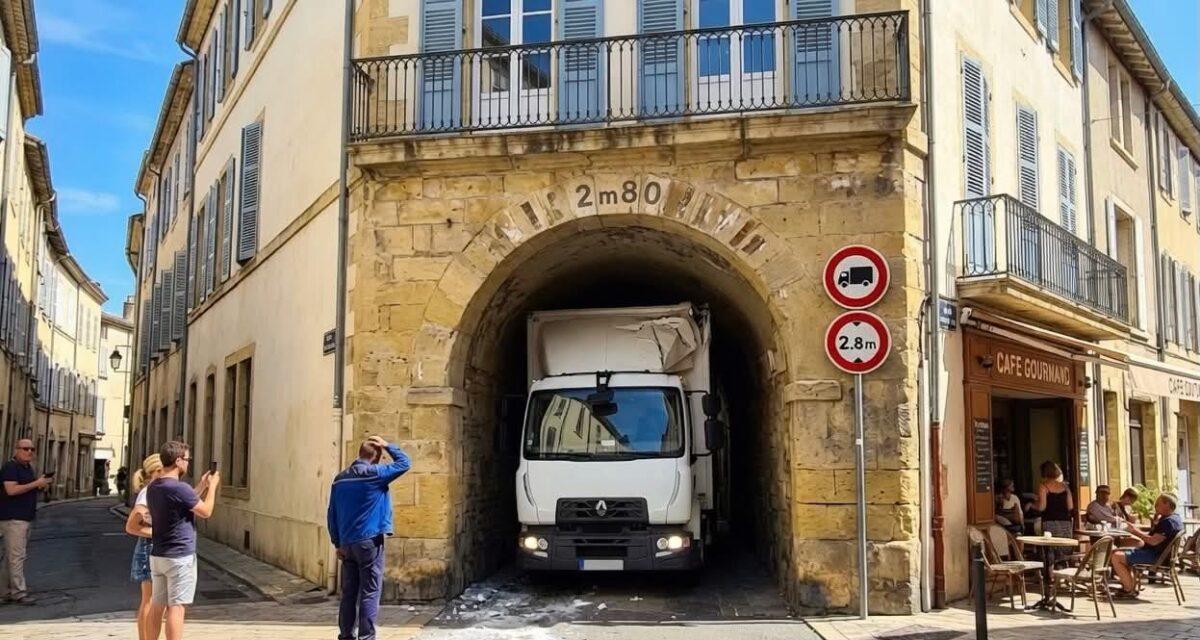 Il ignore les panneaux, fait confiance à son GPS et se retrouve coincé sous un tunnel