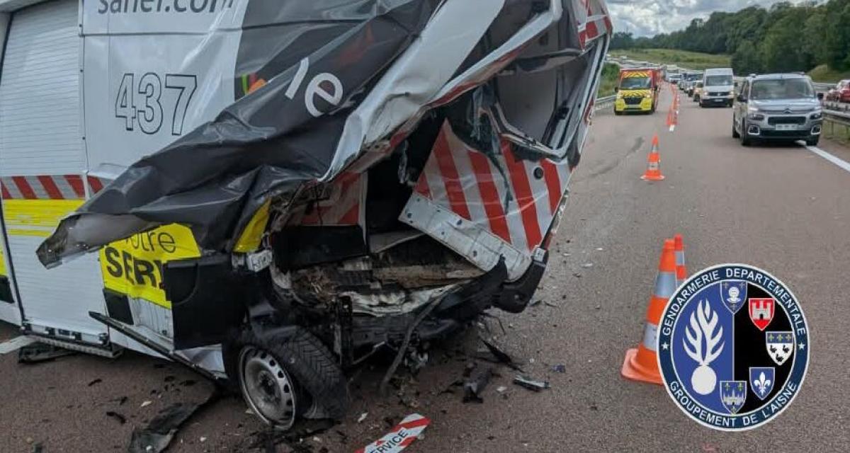 Un patrouilleur en pleine intervention violemment percuté sur l'A4 : le pire a été évité de justesse