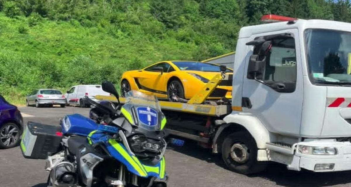 Une Lamborghini flashée à 106 km/h en agglomération : les gendarmes n'ont pas été impressionnés par le bolide, le conducteur repart sans permis ni voiture