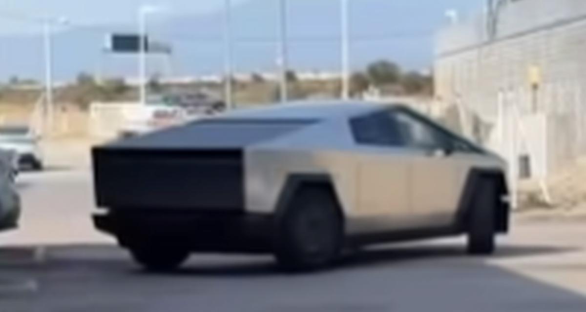 Un Tesla Cybertruck, pourtant interdit de circulation en France, aperçu sur une route française