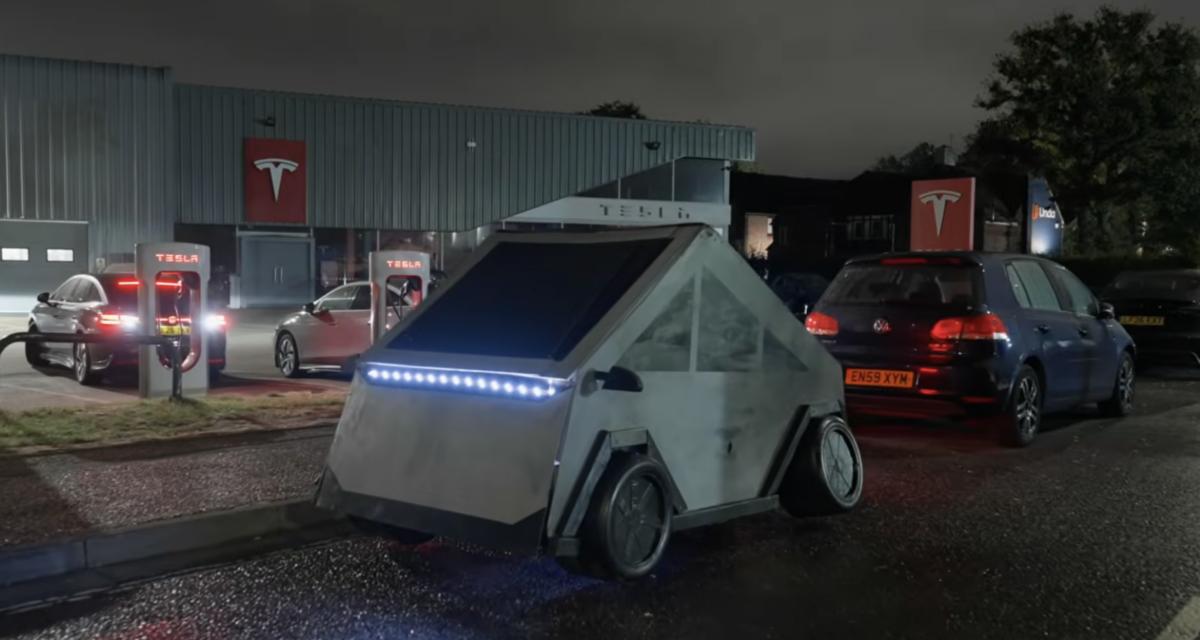 Il fabrique un faux Cybertruck avec une benne et dort devant Tesla pour avoir l'avis des employés