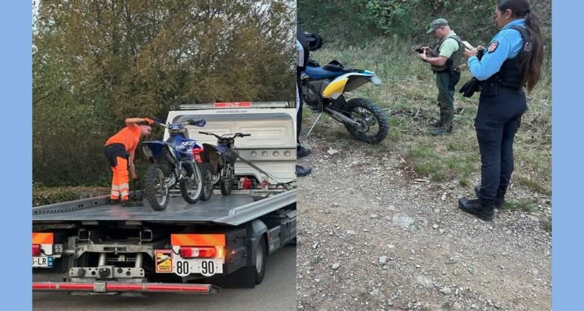 Contrôles motocross dans le Pilat : 3 engins non homologués saisis, l'un des conducteurs a refusé d'obtempérer